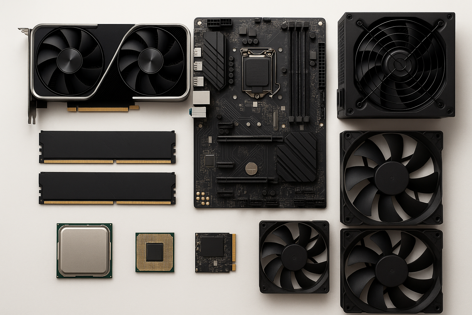 generate a picture of computer parts